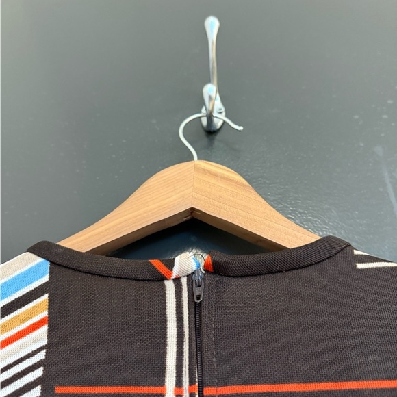 Joan Curtis size 12 (fits size 8-10) Long Sleeve Bishop Dress Geometric Pattern - Picture 11 of 15